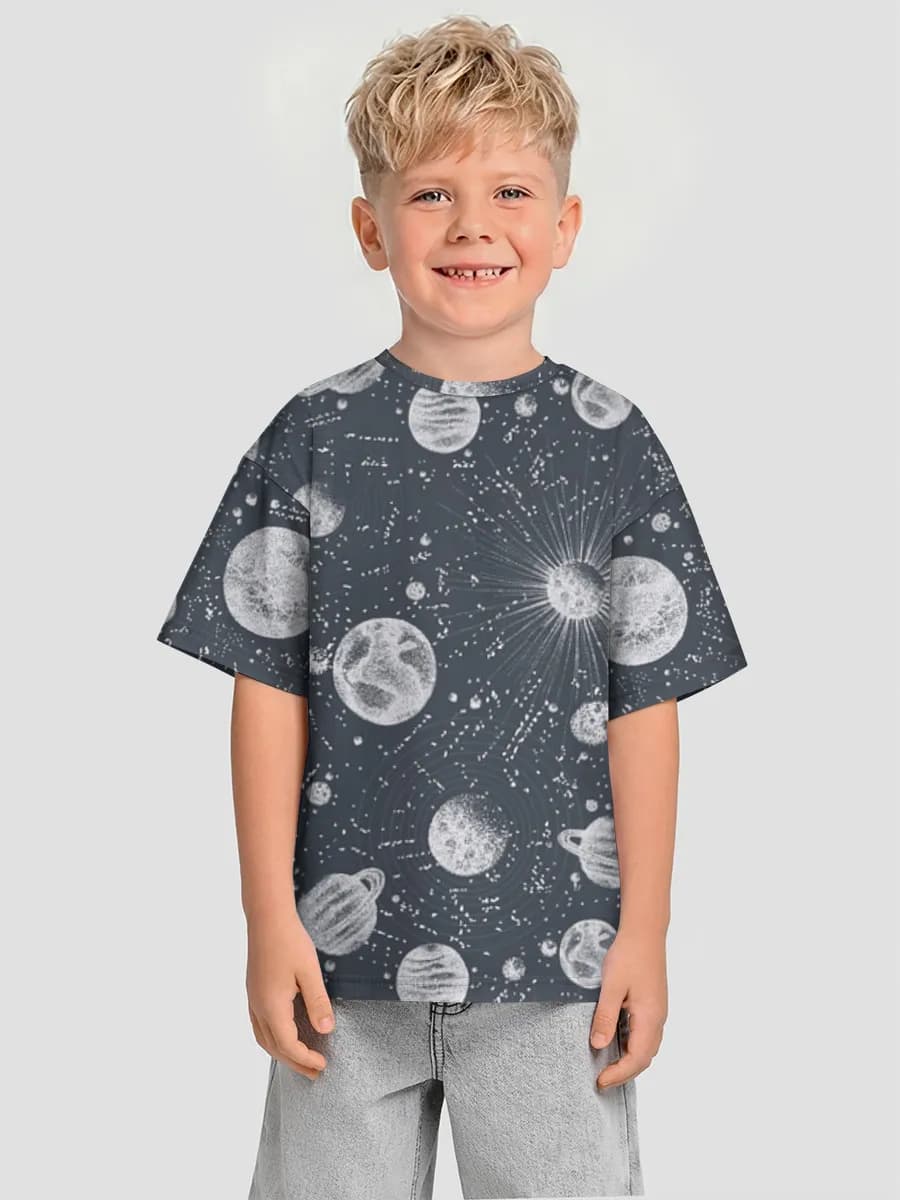 男の子 ビッグシルエット コットンTシャツ