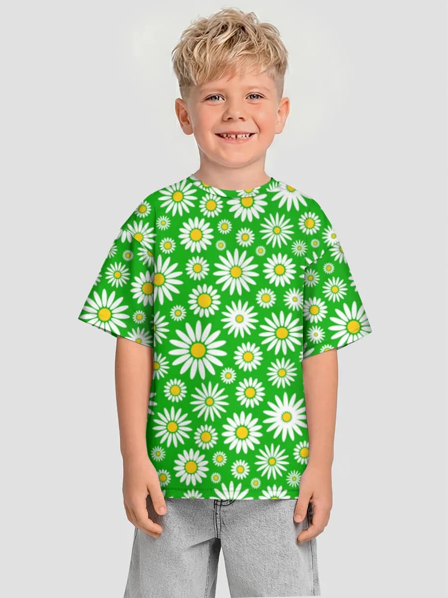 Boys' oversized cotton T-shirt