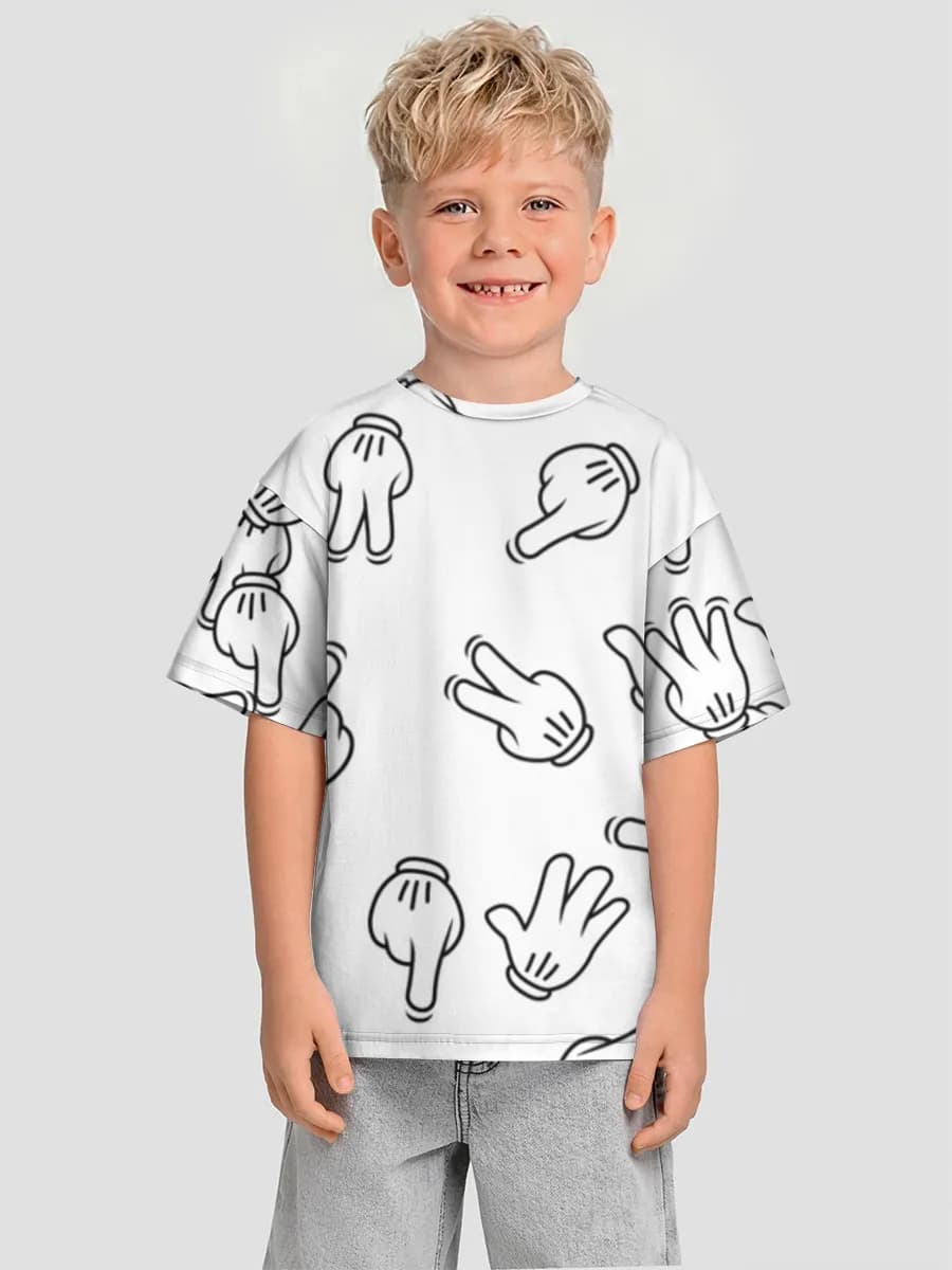 Boys' oversized cotton T-shirt