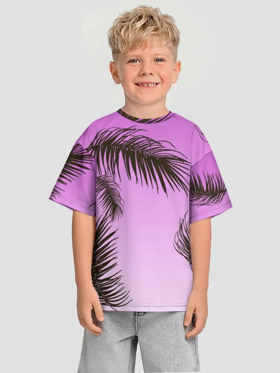 Boys' oversized cotton T-shirt