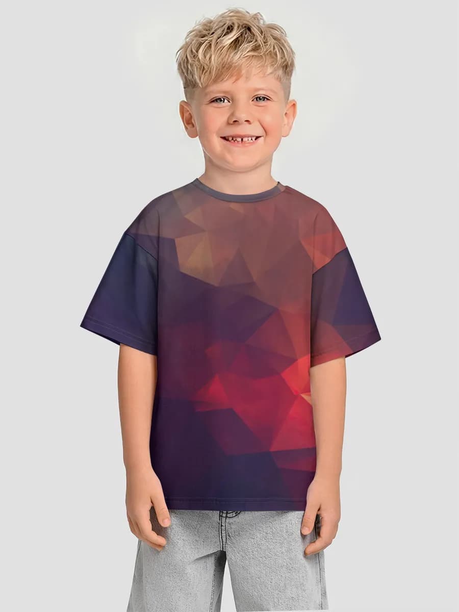 Boys' oversized cotton T-shirt