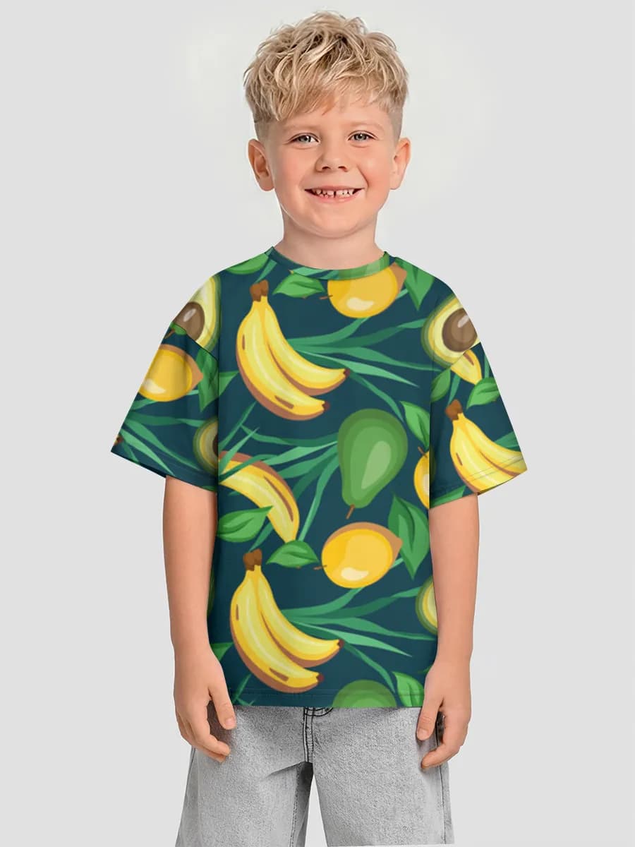 Oversized Baumwoll-T-Shirt Jungen