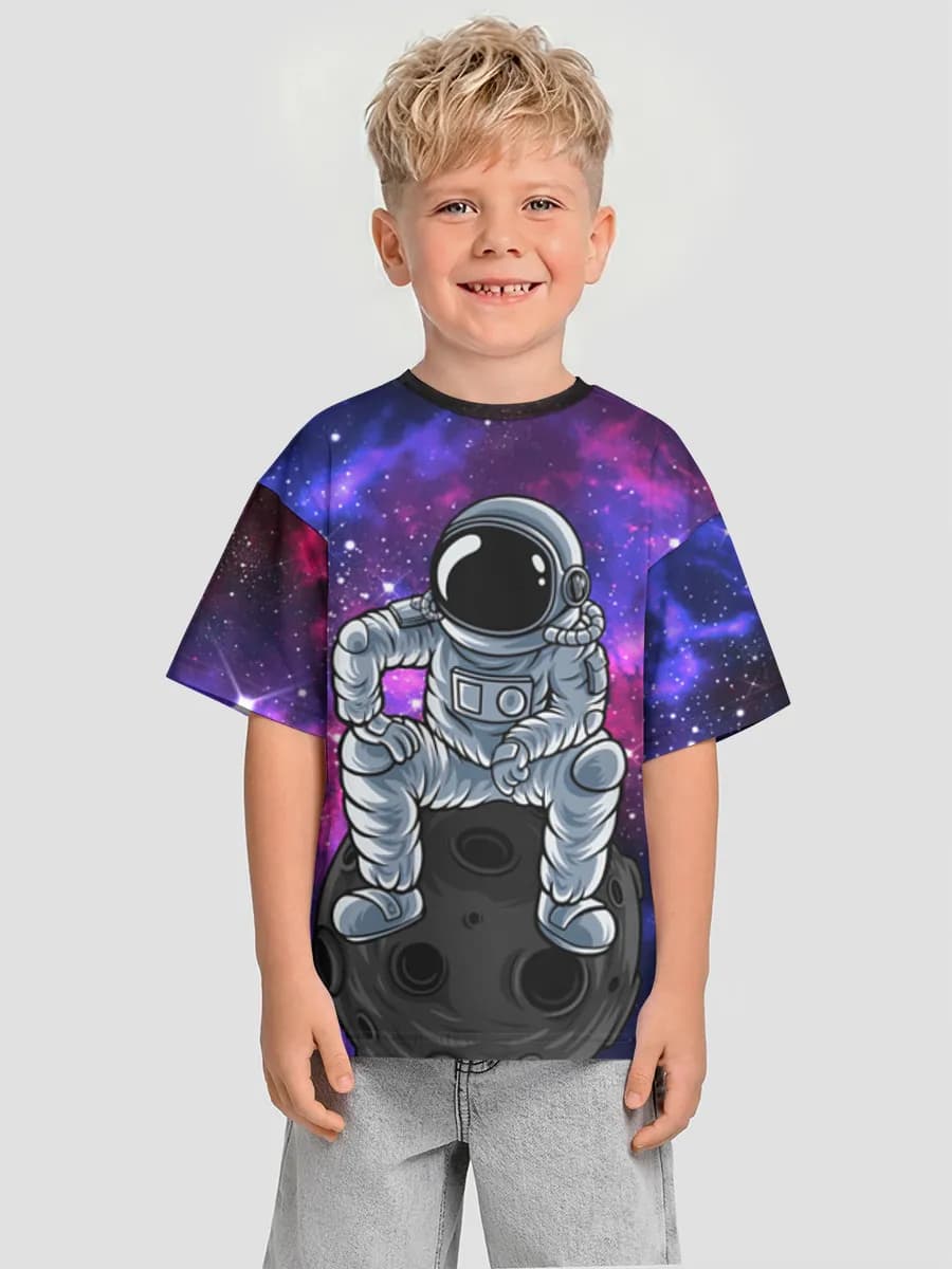 男の子 ビッグシルエット コットンTシャツ