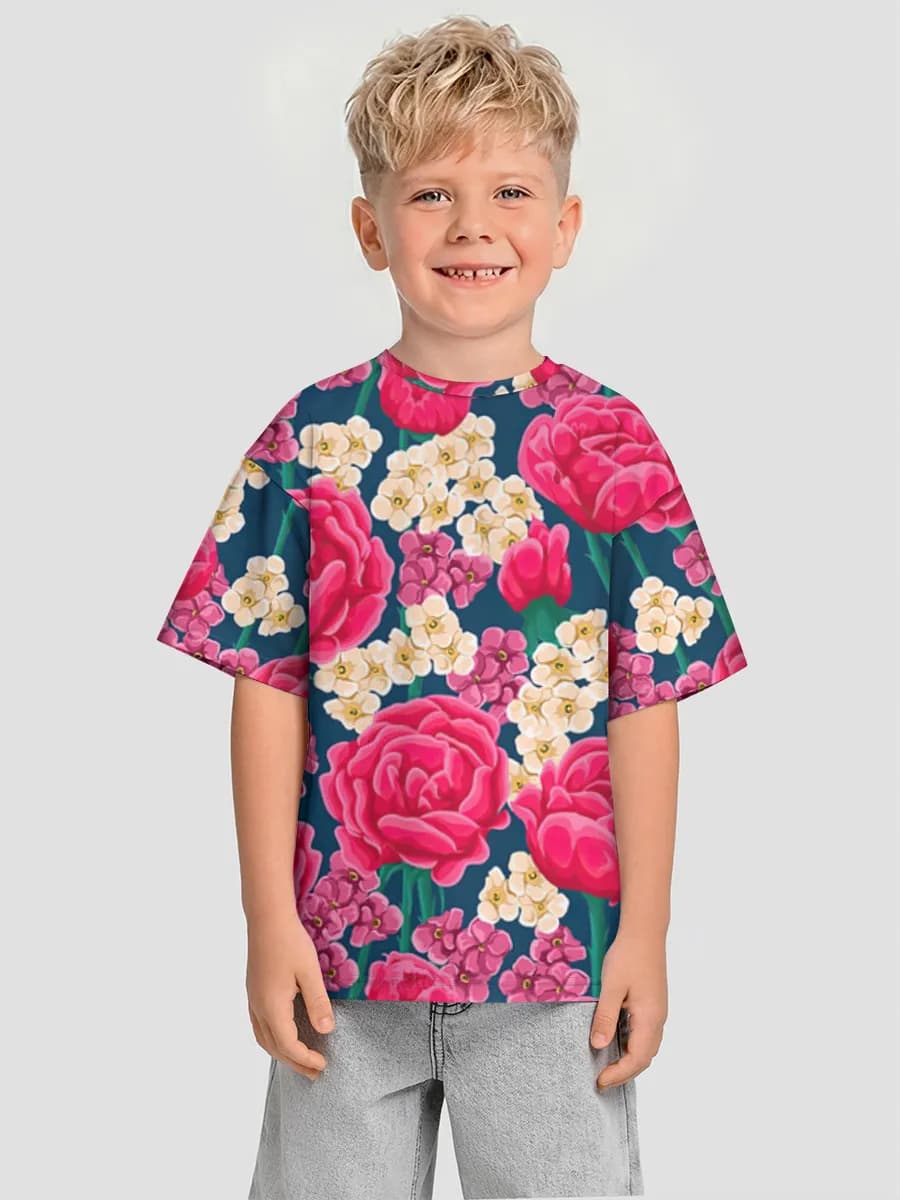 Oversized Baumwoll-T-Shirt Jungen