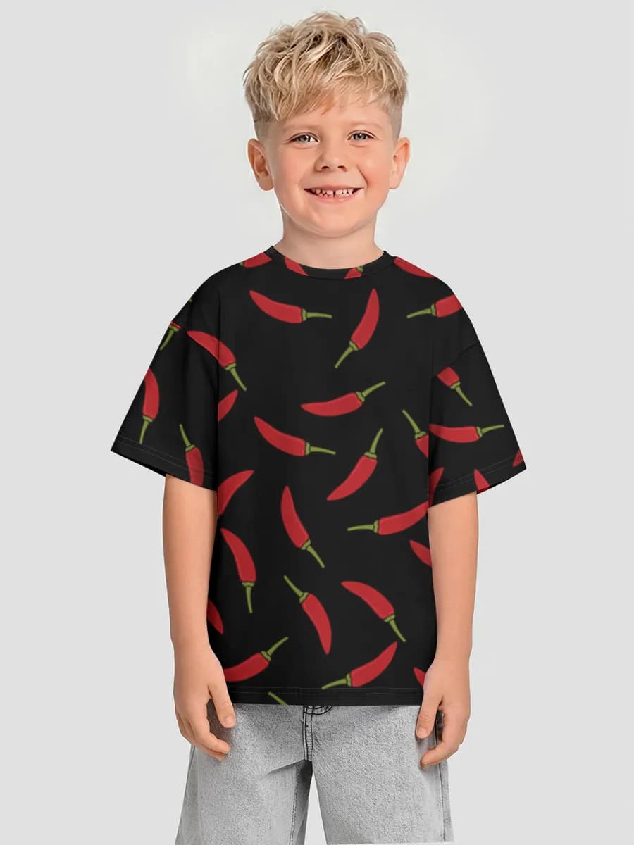 Boys' oversized cotton T-shirt
