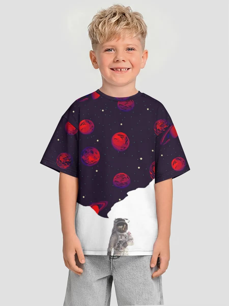 男の子 ビッグシルエット コットンTシャツ