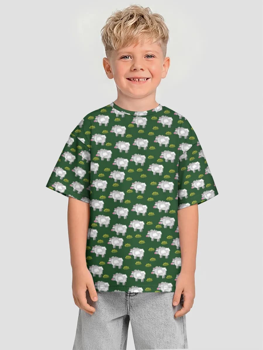 Oversized Baumwoll-T-Shirt Jungen