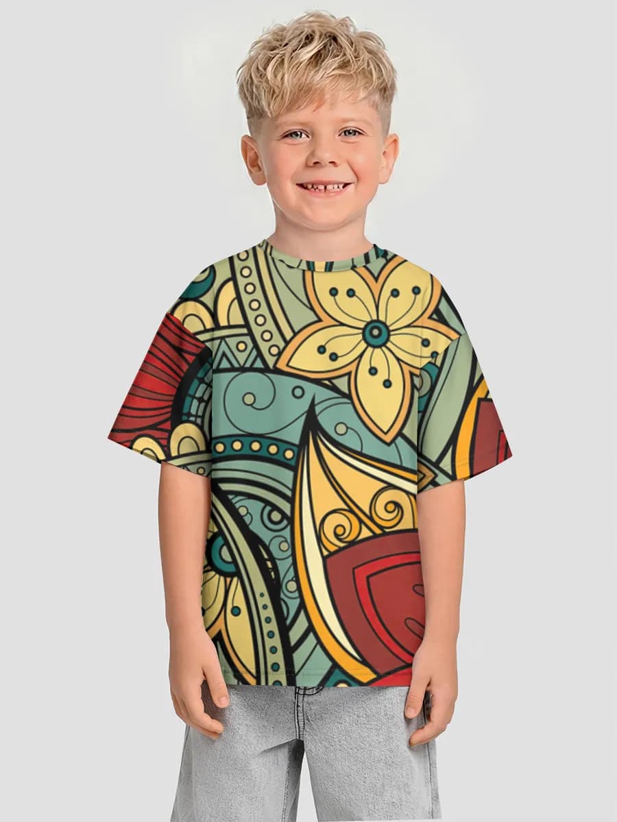 男の子 ビッグシルエット コットンTシャツ
