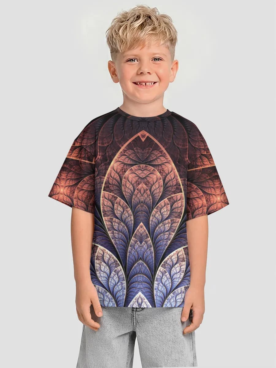 Boys' oversized cotton T-shirt