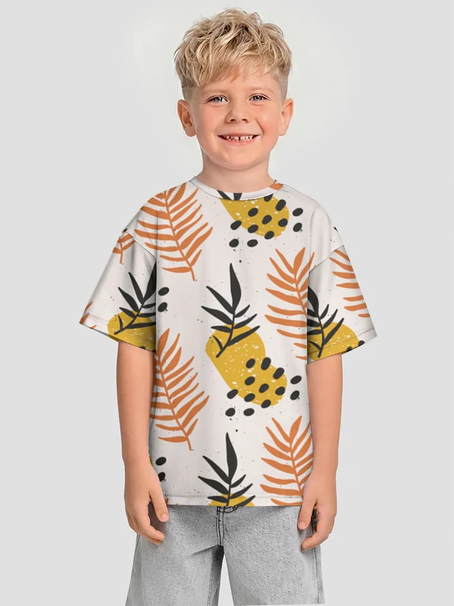 Boys' oversized cotton T-shirt