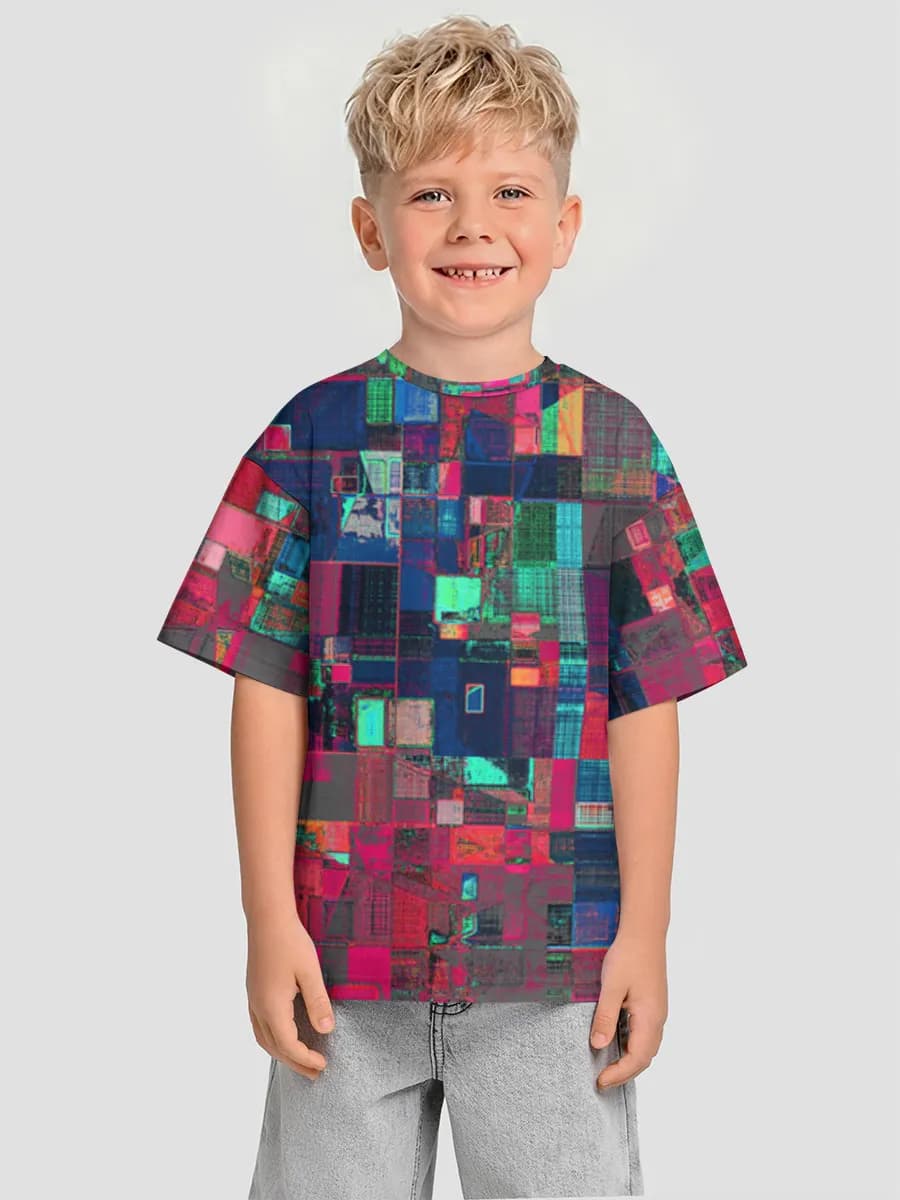 Boys' oversized cotton T-shirt