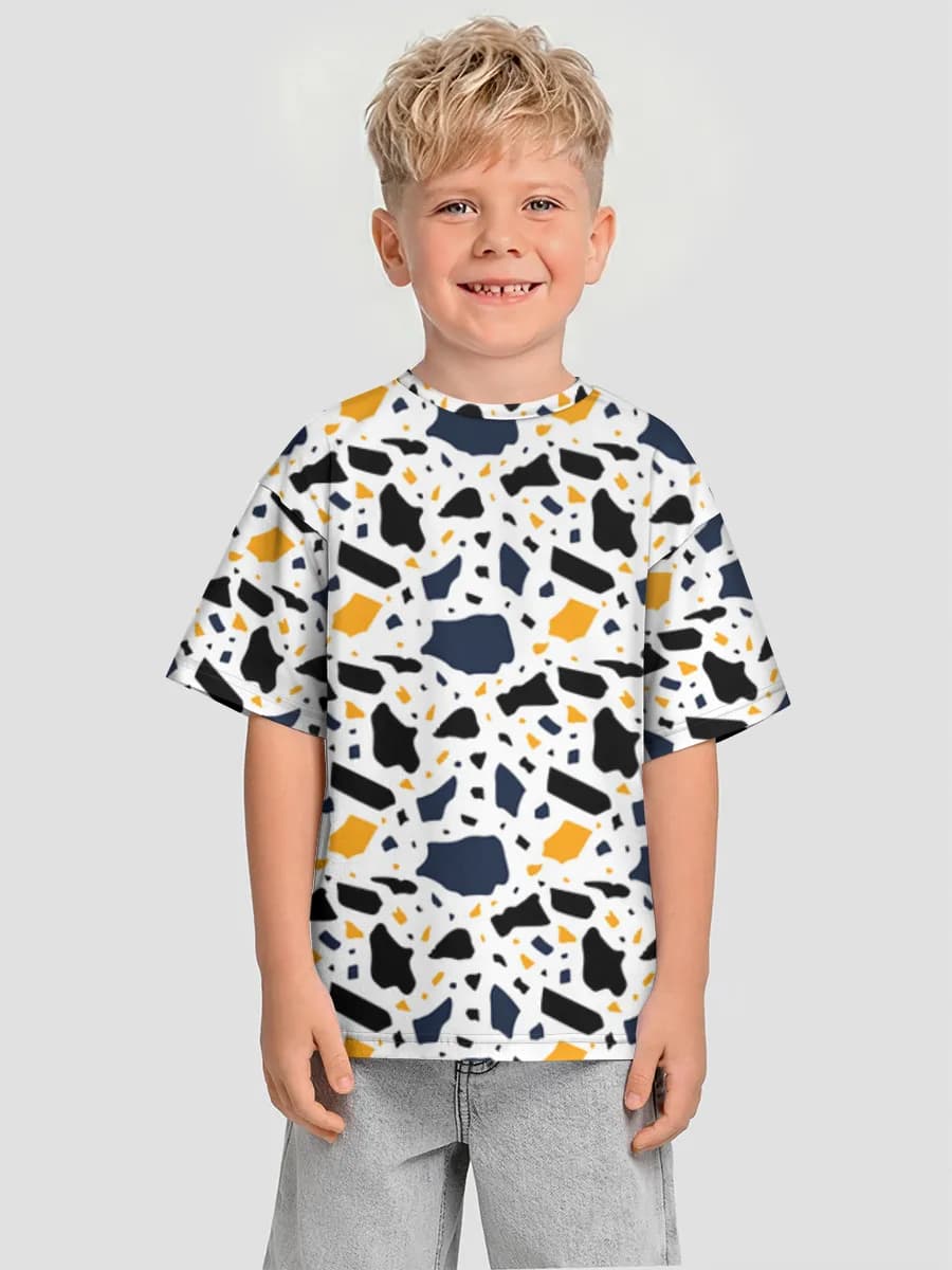 Boys' oversized cotton T-shirt