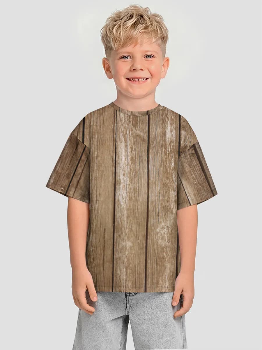 Boys' oversized cotton T-shirt
