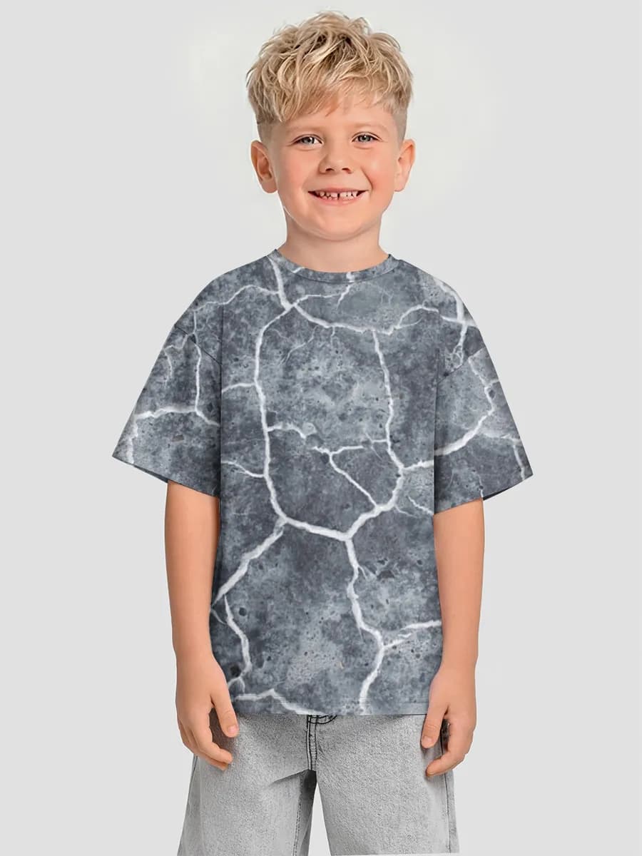 Boys' oversized cotton T-shirt
