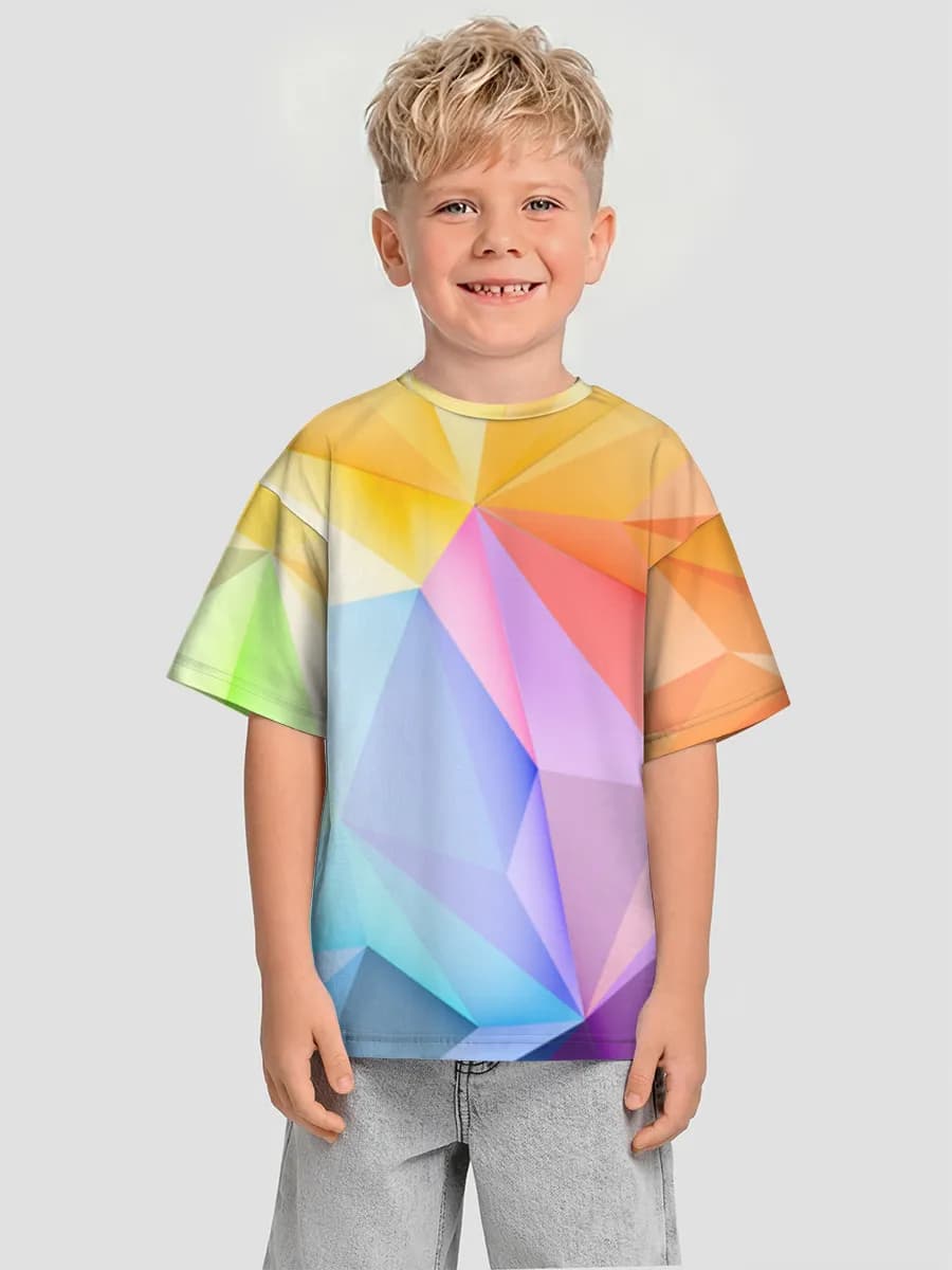 Boys' oversized cotton T-shirt