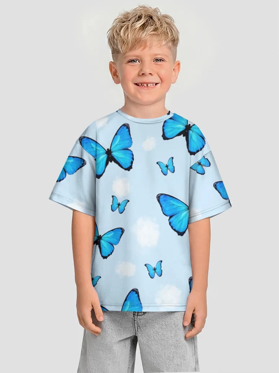Boys' oversized cotton T-shirt