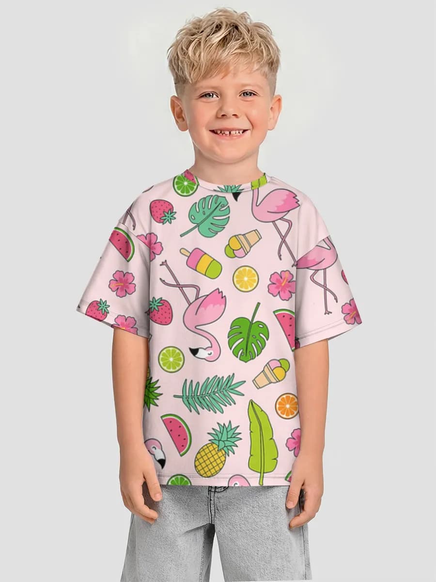 Boys' oversized cotton T-shirt