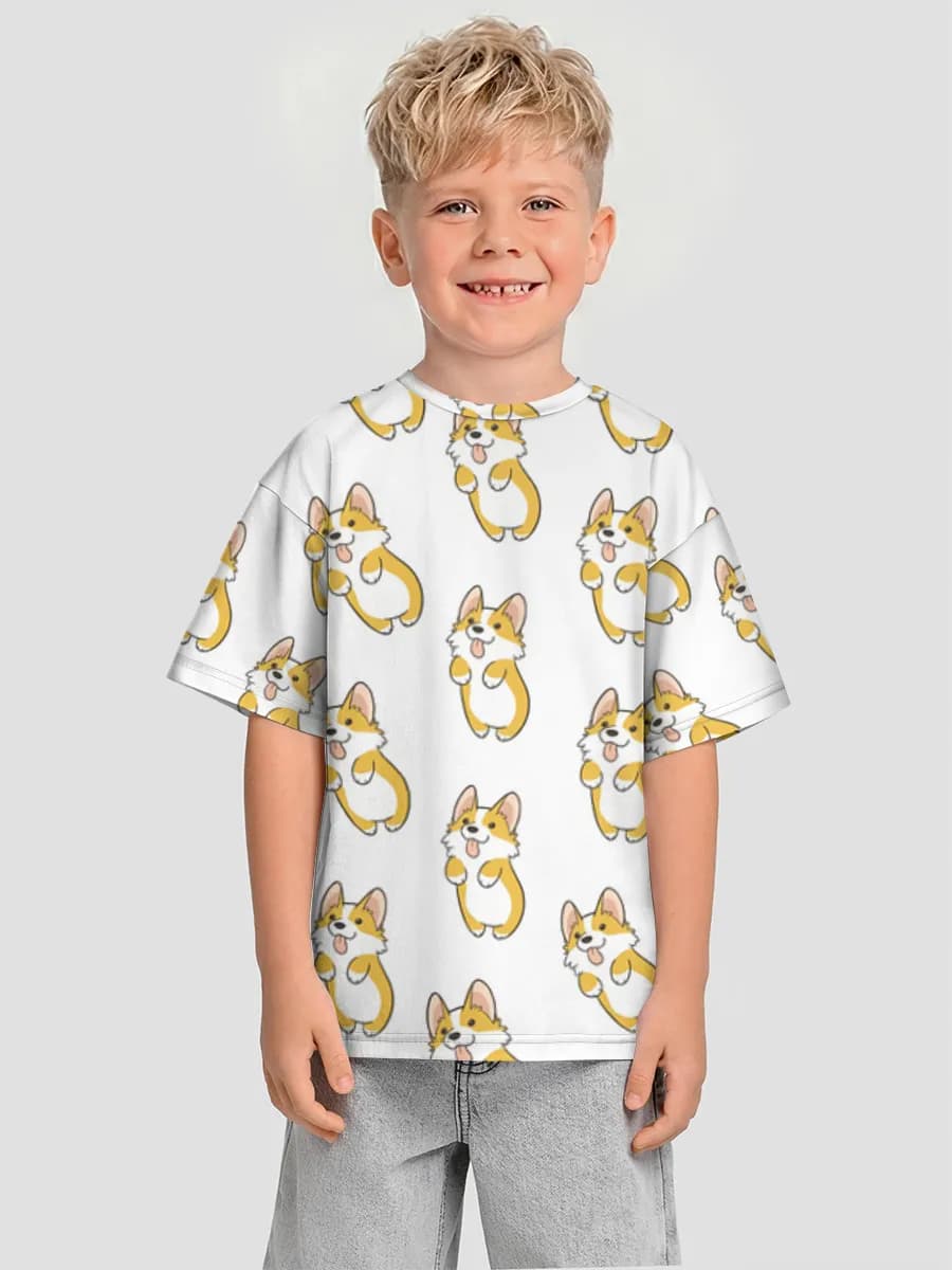 Oversized Baumwoll-T-Shirt Jungen