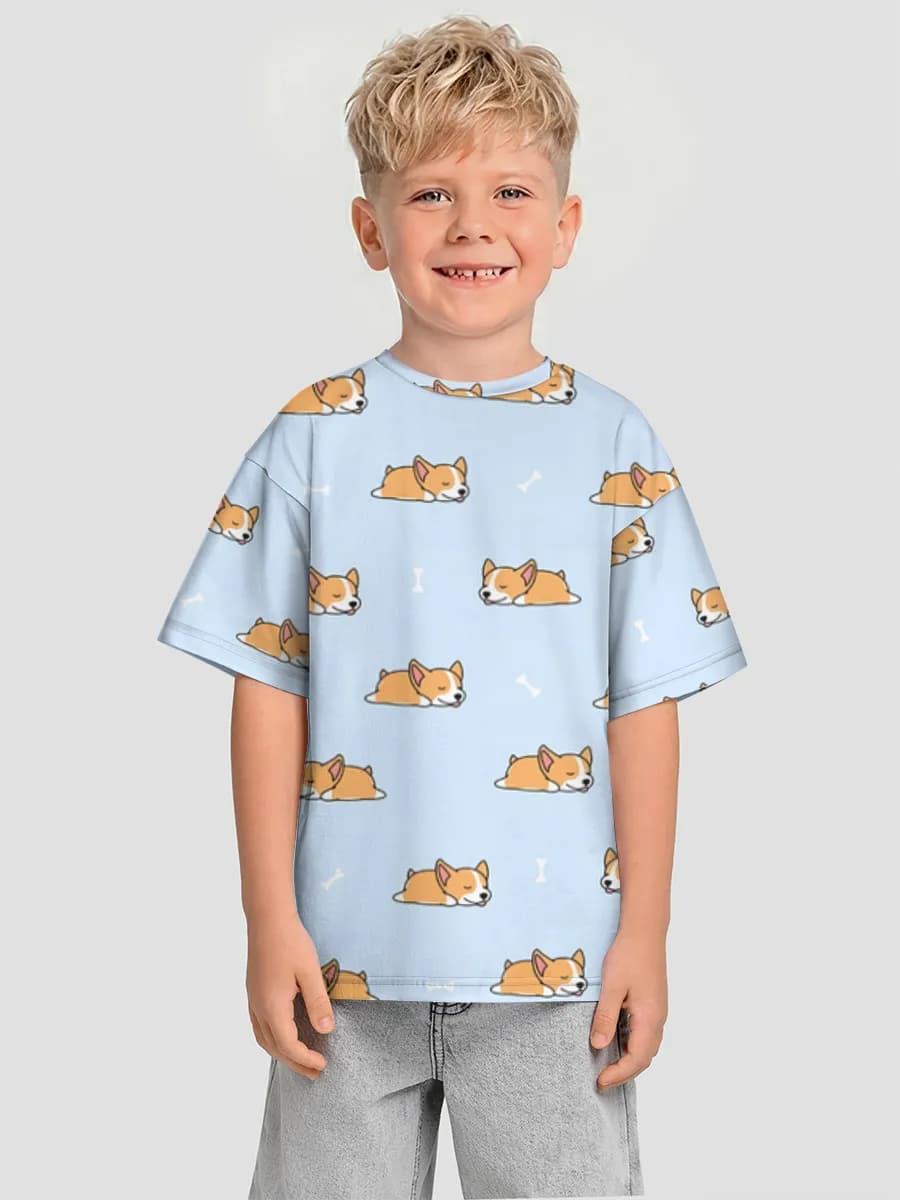 Boys' oversized cotton T-shirt