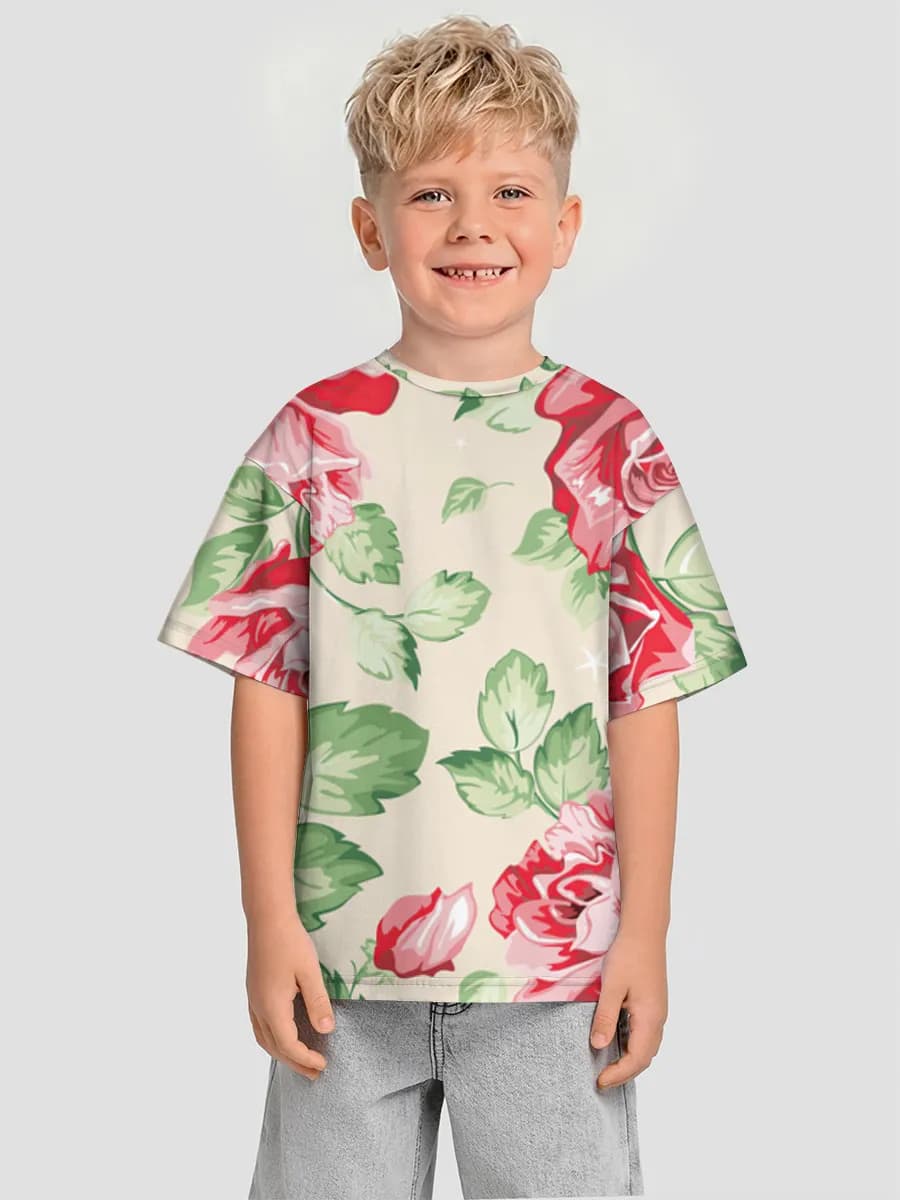 Oversized Baumwoll-T-Shirt Jungen