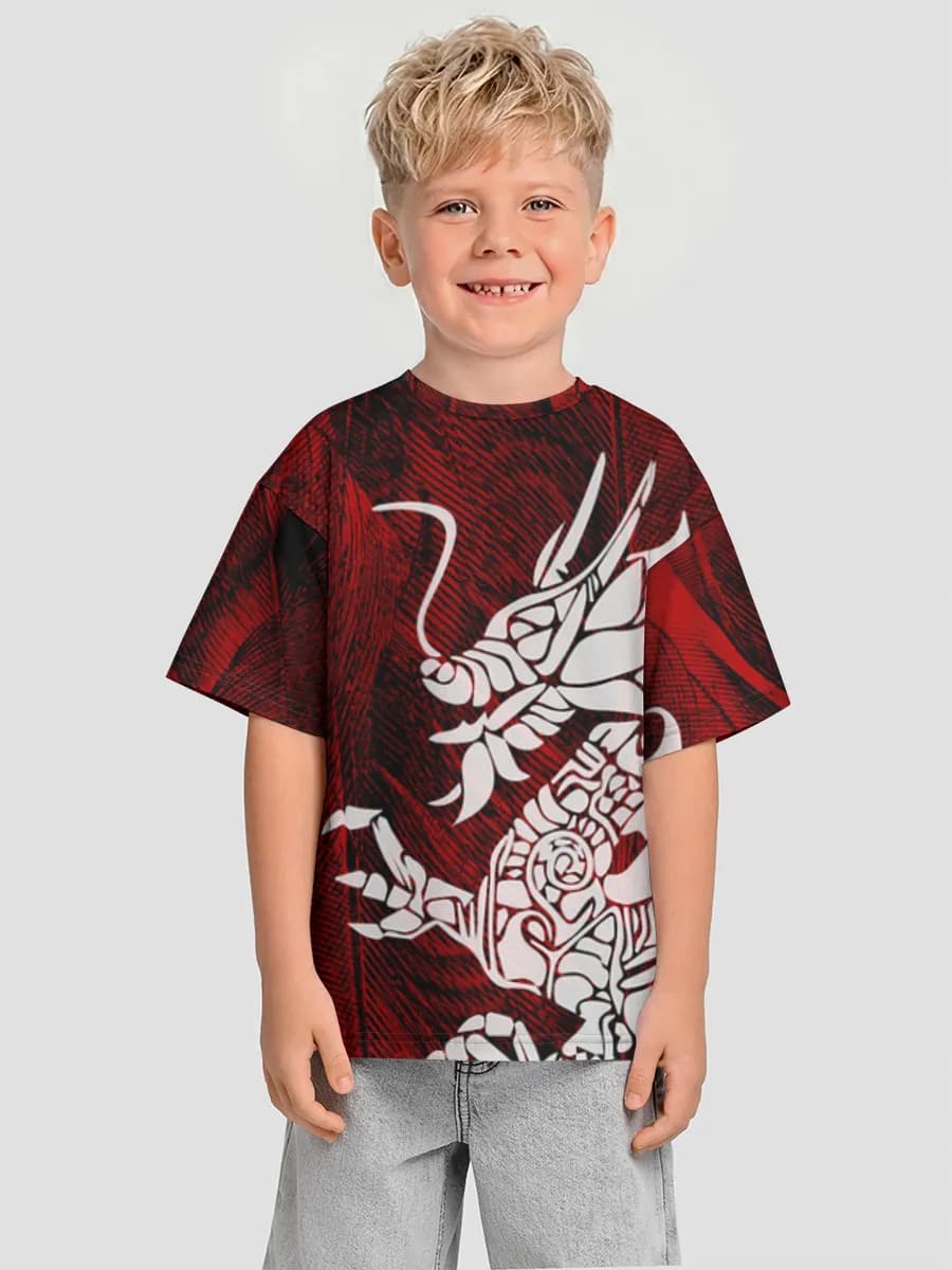 Oversized Baumwoll-T-Shirt Jungen
