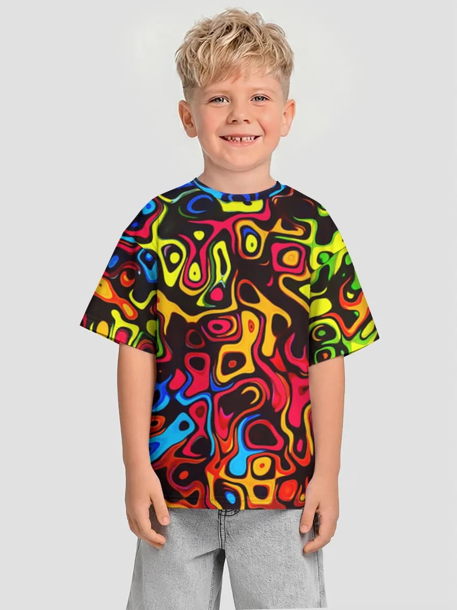 Boys' oversized cotton T-shirt
