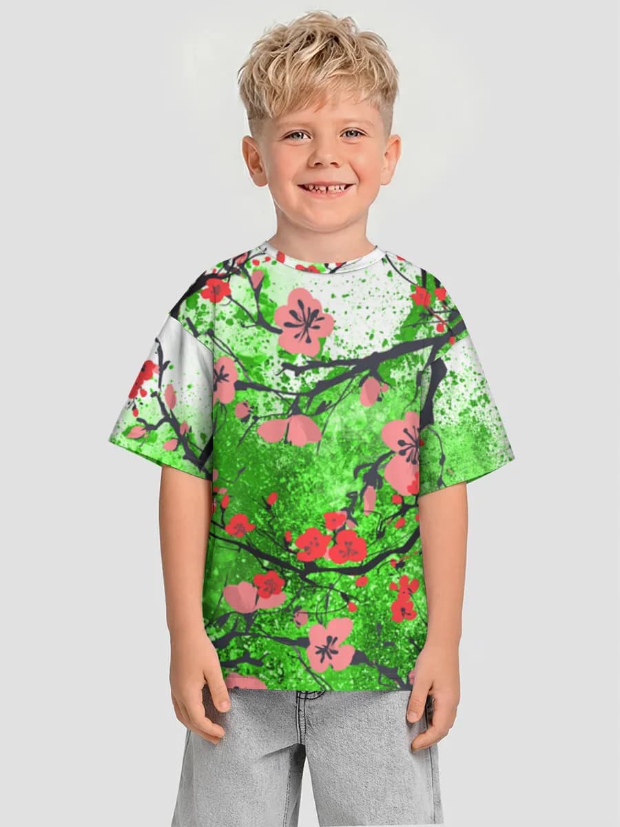 Oversized Baumwoll-T-Shirt Jungen