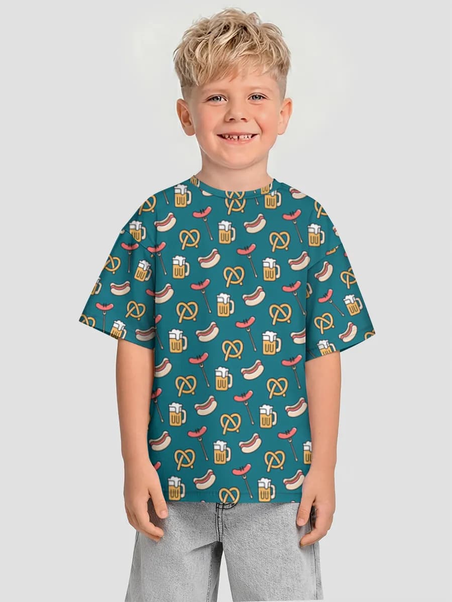 Boys' oversized cotton T-shirt