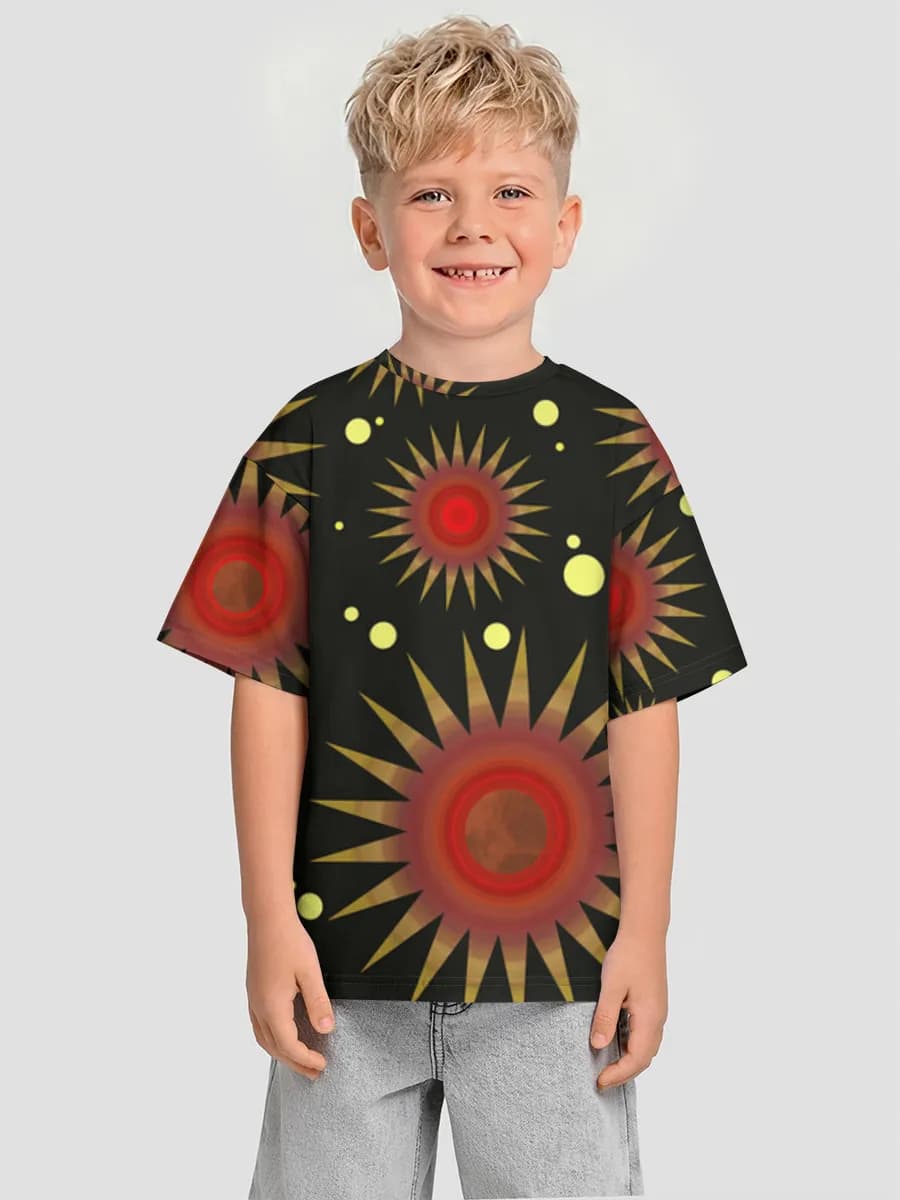 Boys' oversized cotton T-shirt