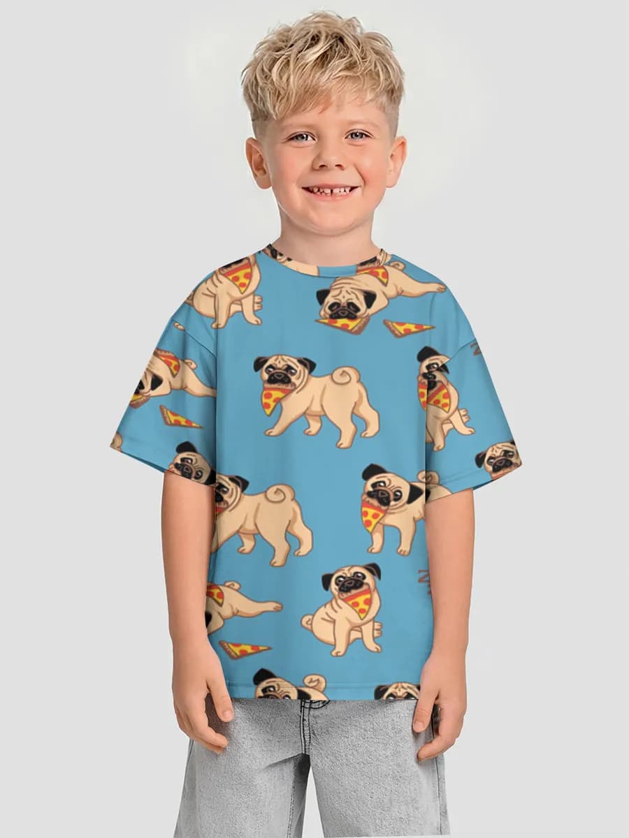 Boys' oversized cotton T-shirt