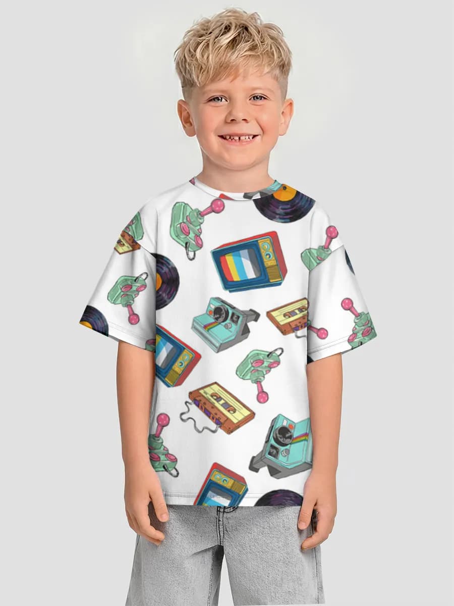 Boys' oversized cotton T-shirt