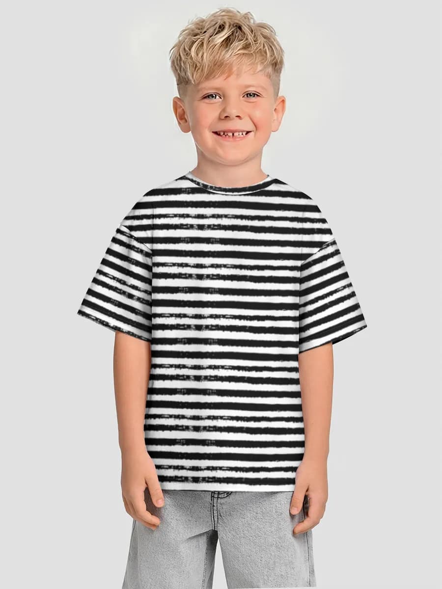 Boys' oversized cotton T-shirt