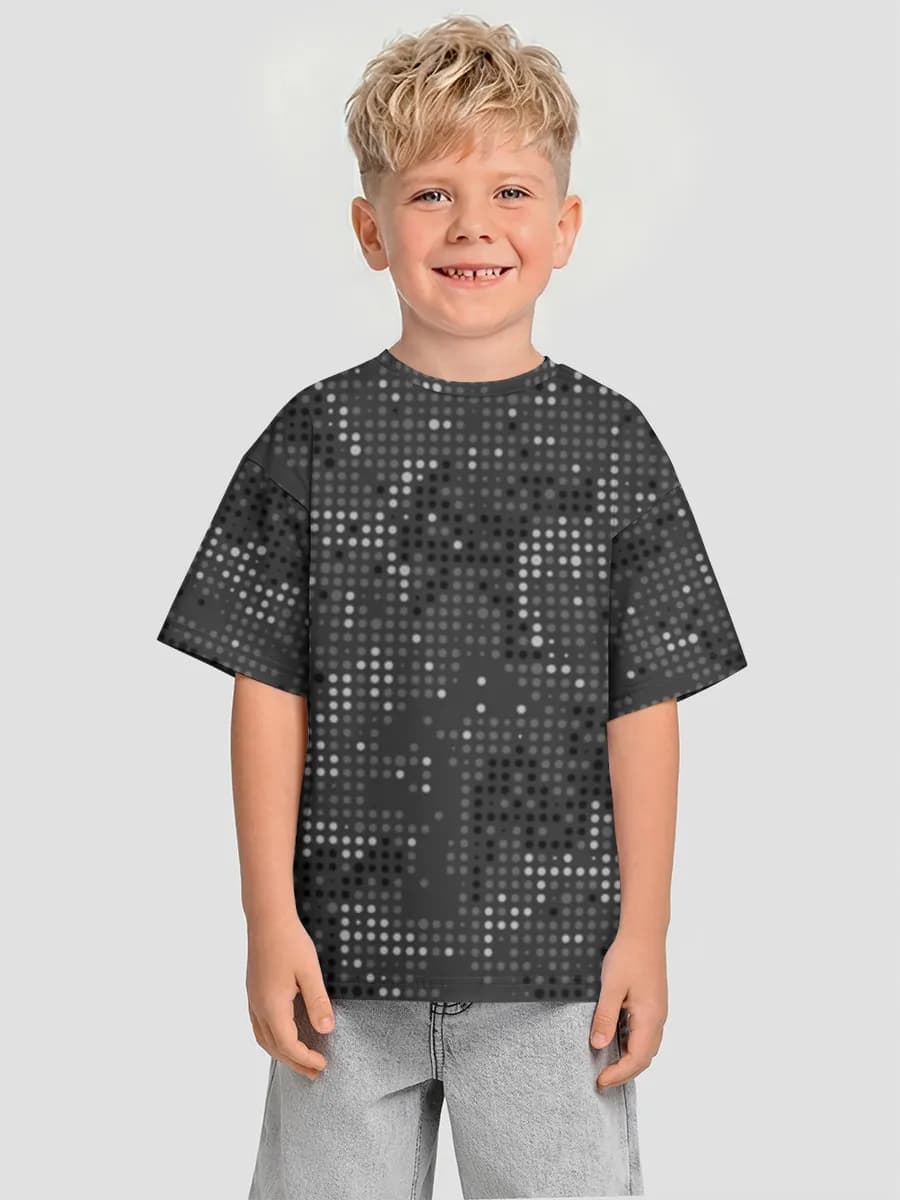 Boys' oversized cotton T-shirt