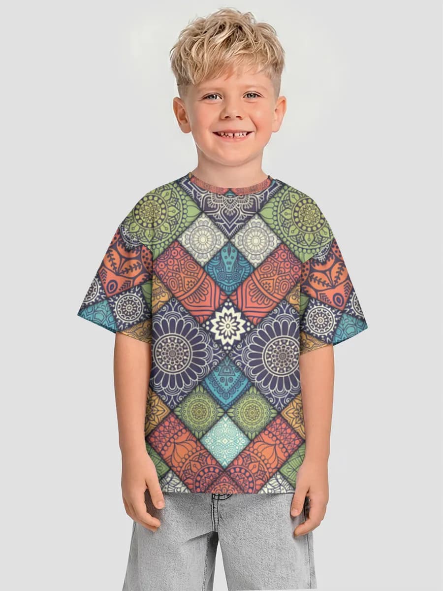 Oversized Baumwoll-T-Shirt Jungen