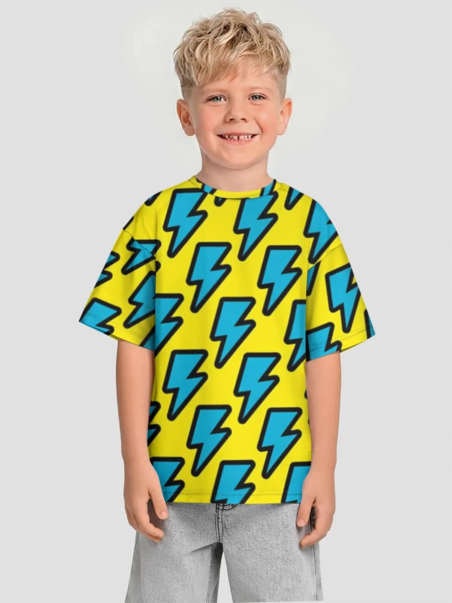 Oversized Baumwoll-T-Shirt Jungen