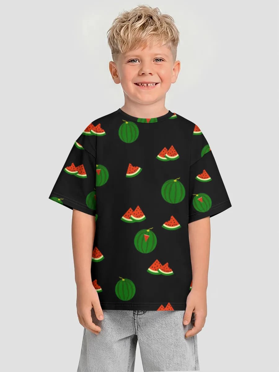 Boys' oversized cotton T-shirt
