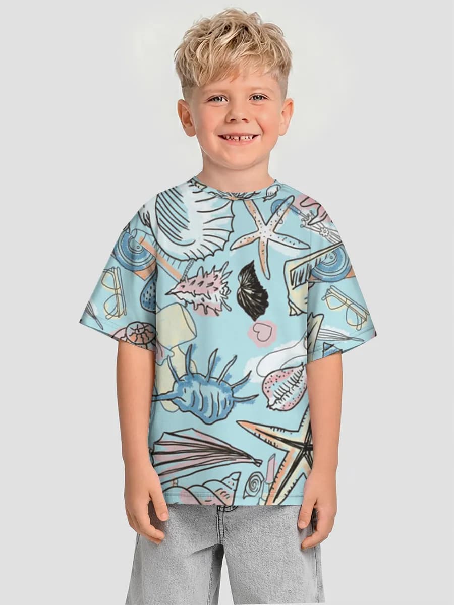 男の子 ビッグシルエット コットンTシャツ