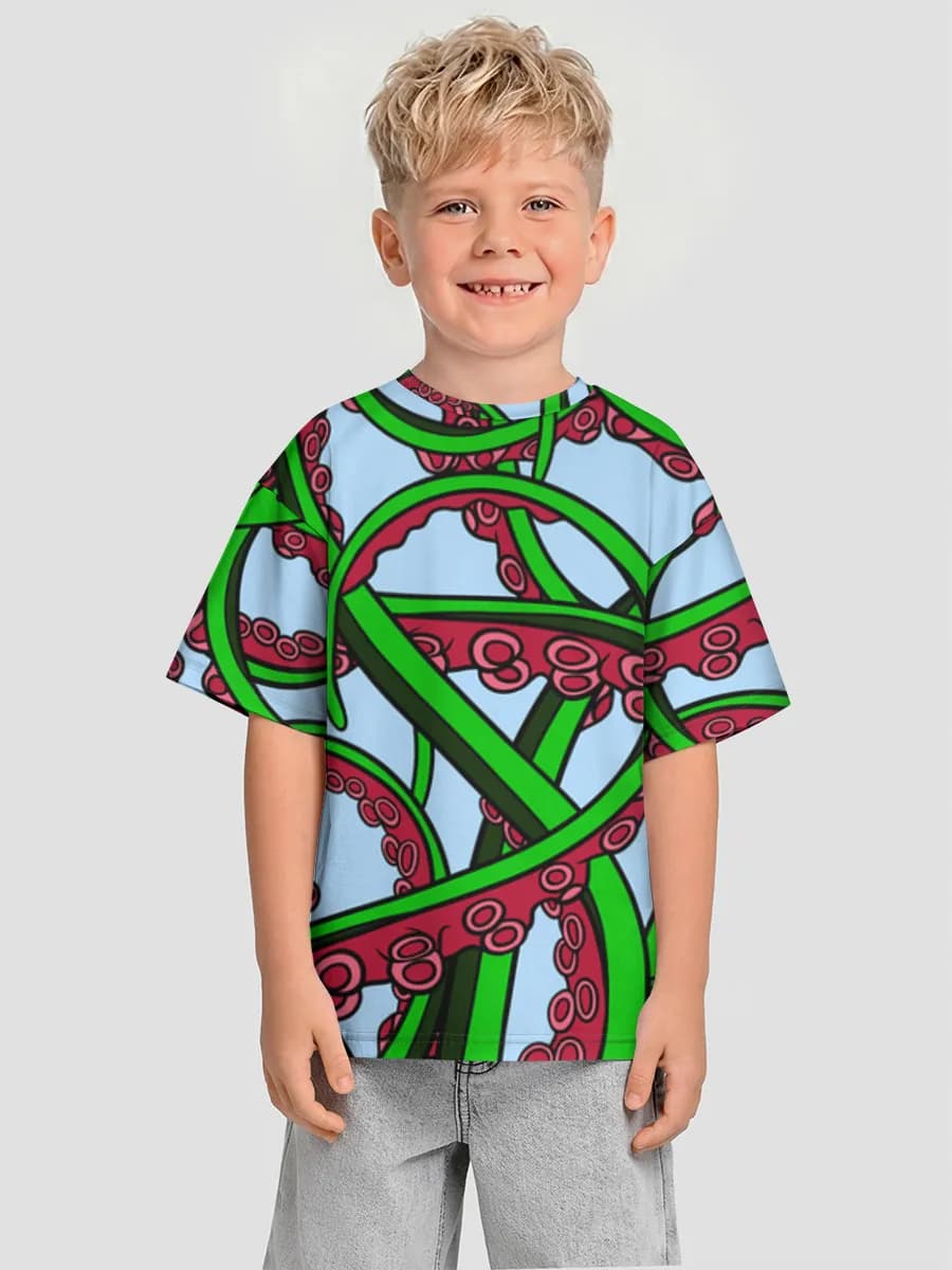Boys' oversized cotton T-shirt