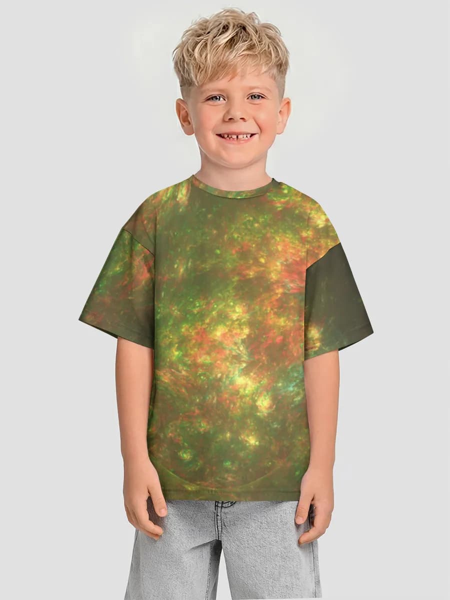 Boys' oversized cotton T-shirt