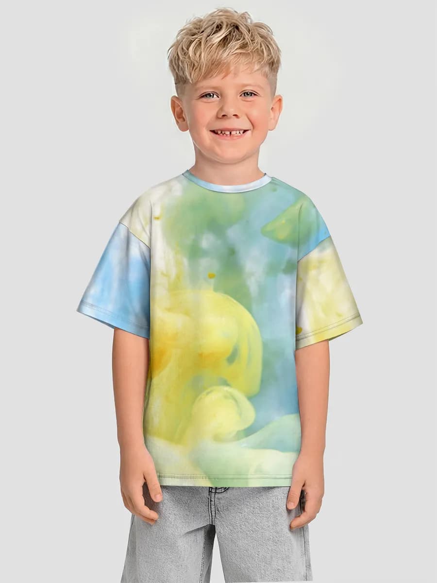 Boys' oversized cotton T-shirt