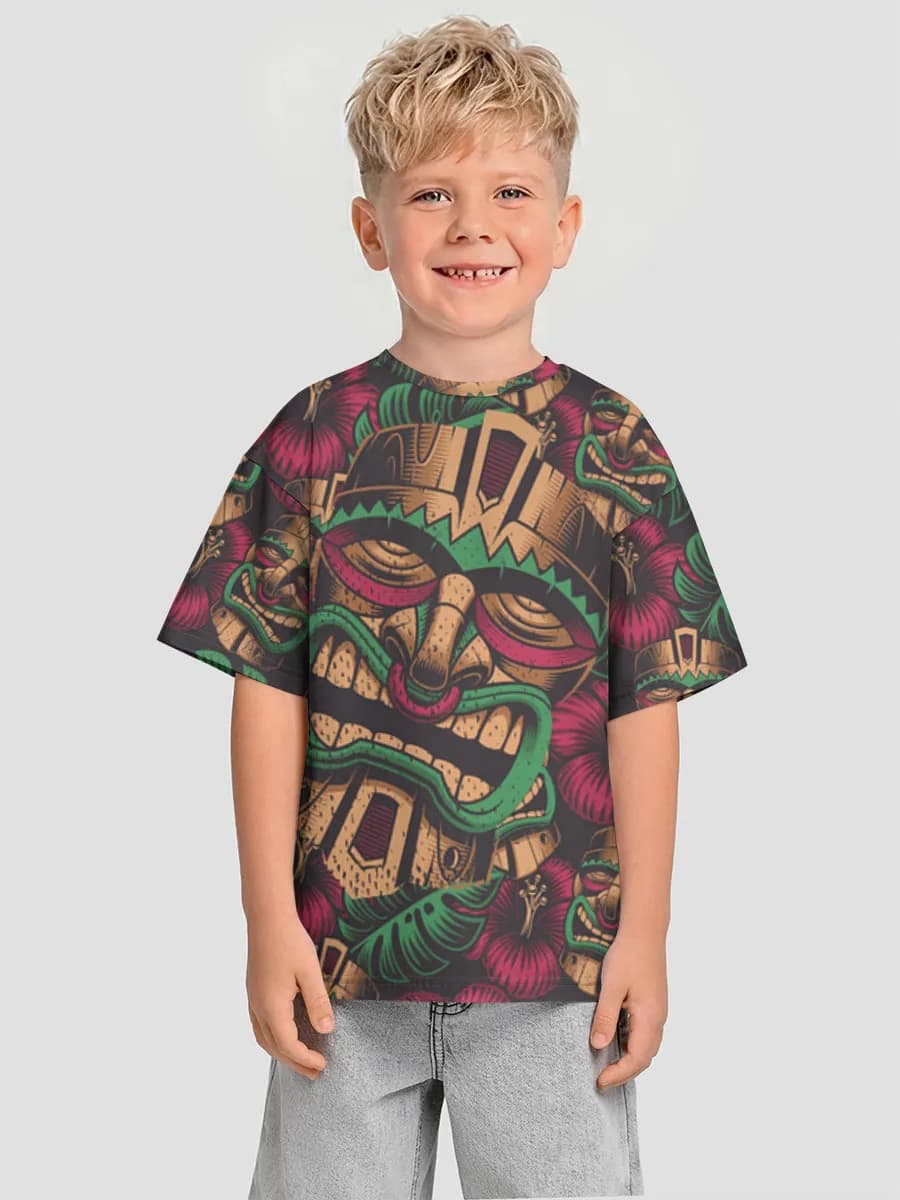 Boys' oversized cotton T-shirt