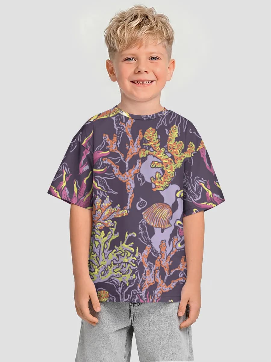 男の子 ビッグシルエット コットンTシャツ