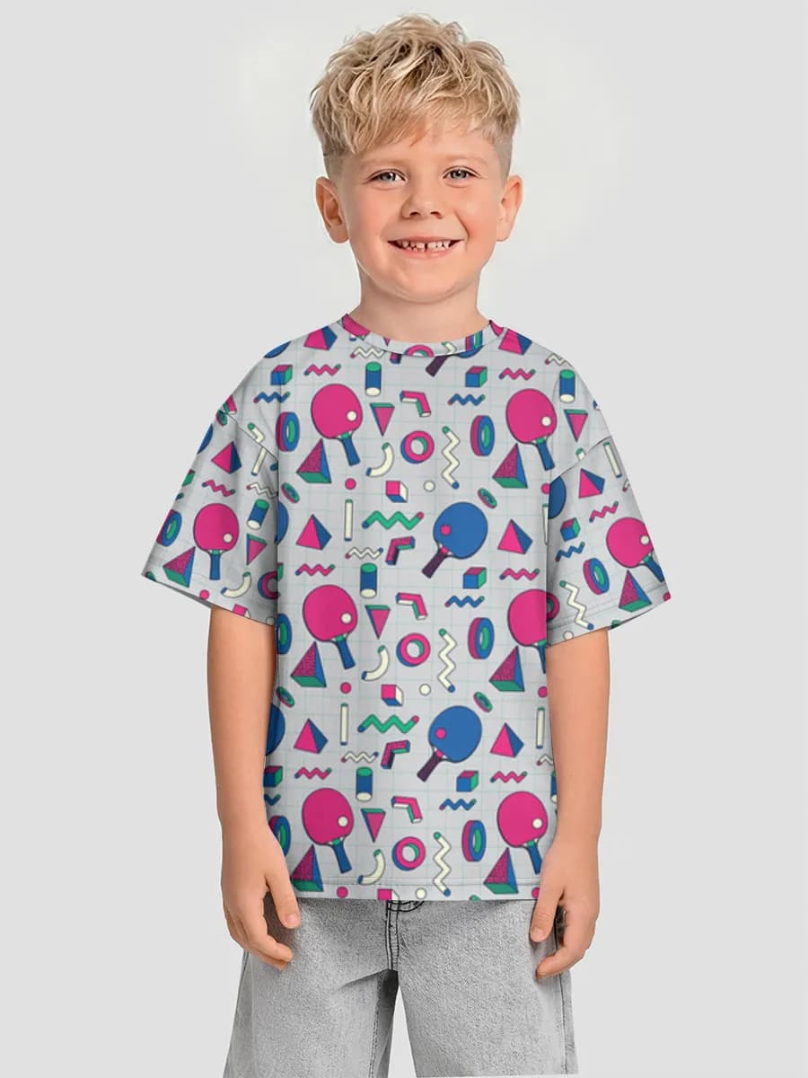 Boys' oversized cotton T-shirt