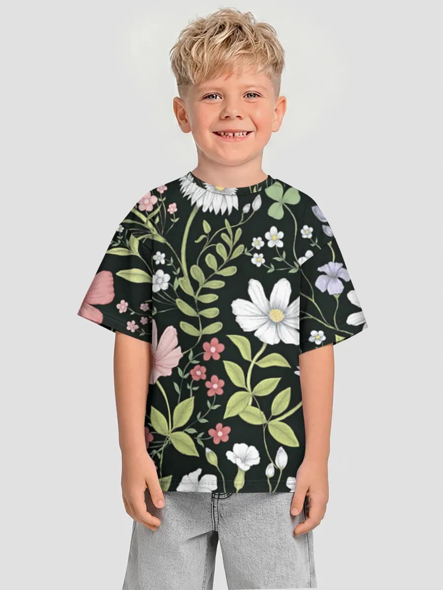 Oversized Baumwoll-T-Shirt Jungen