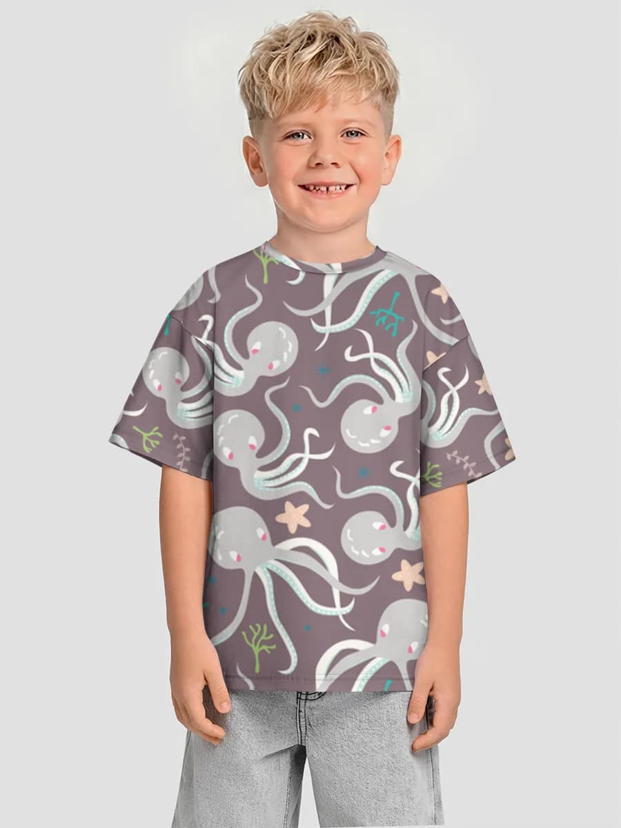 Camiseta Oversize de Algodón Niño