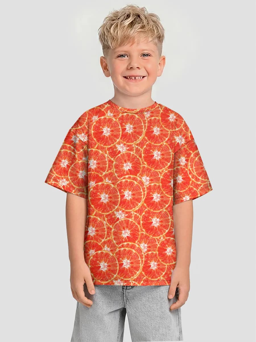 Oversized Baumwoll-T-Shirt Jungen