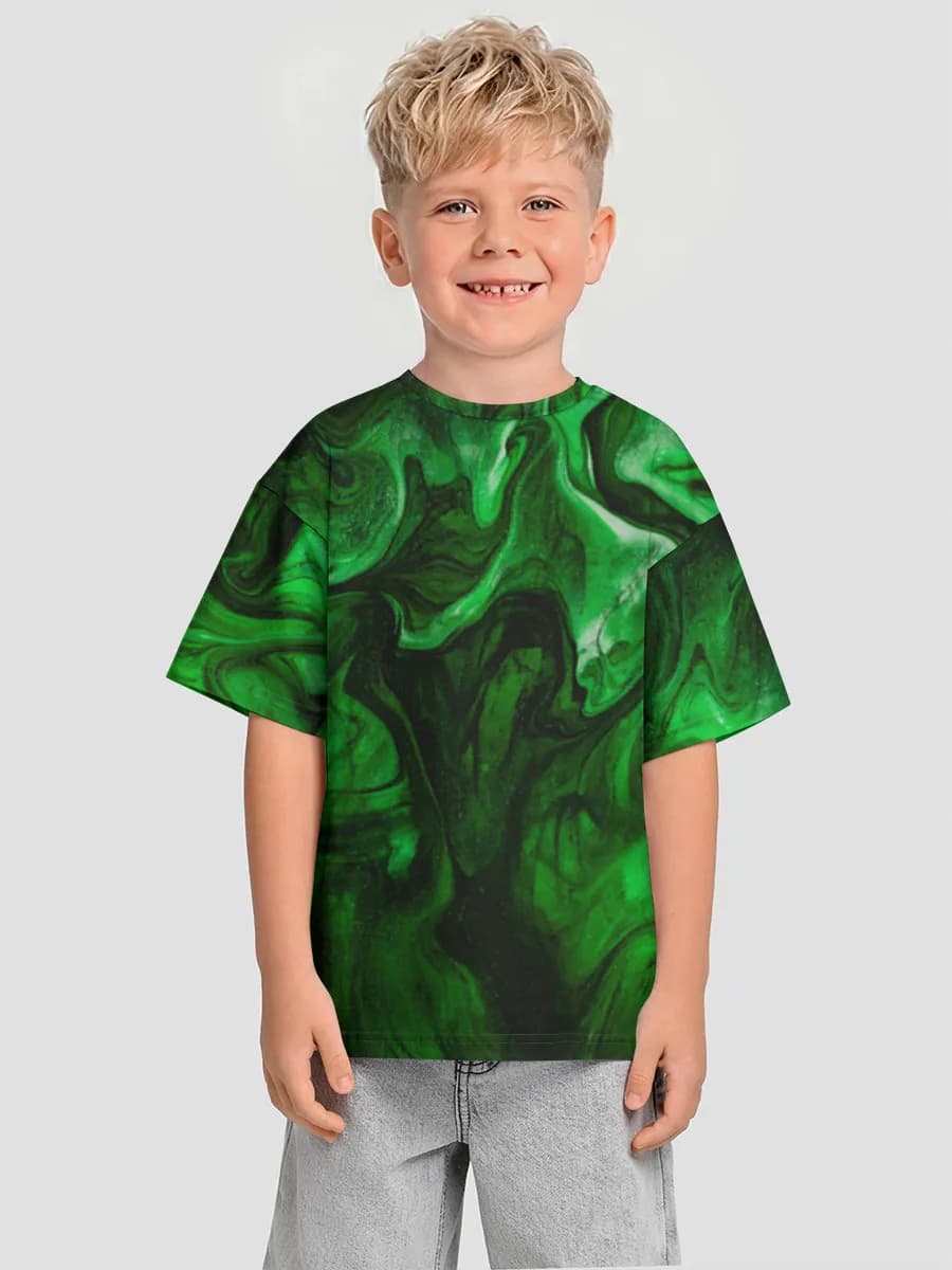 Boys' oversized cotton T-shirt