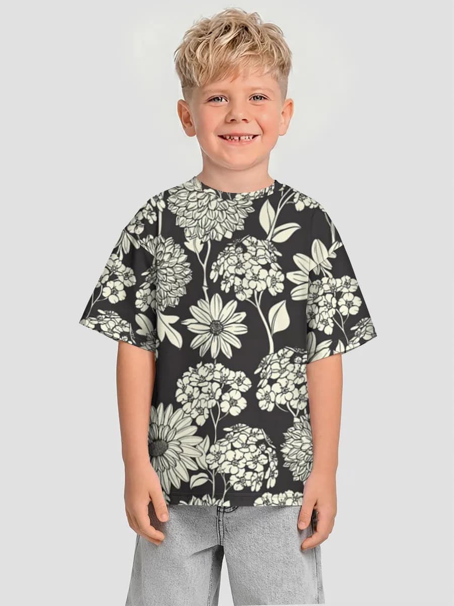 Boys' oversized cotton T-shirt