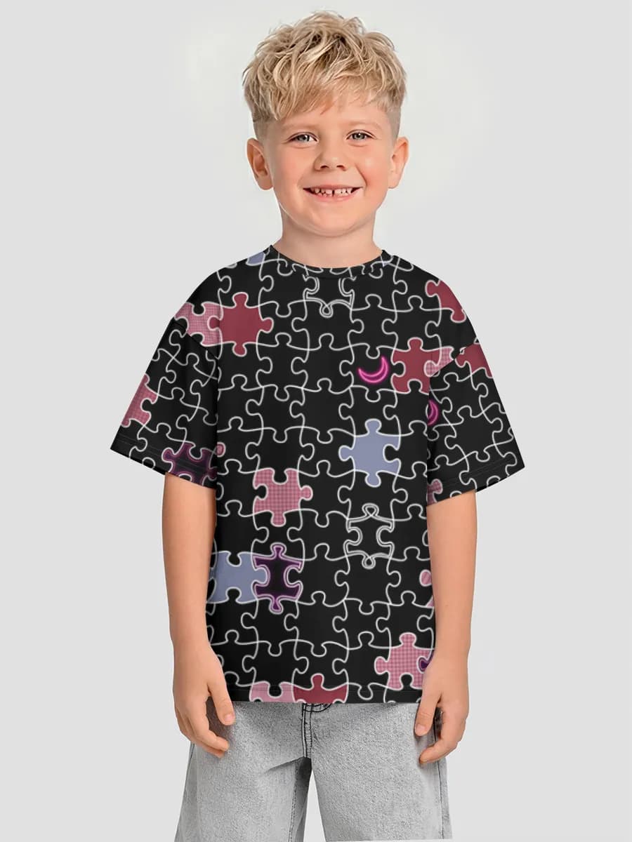 Boys' oversized cotton T-shirt