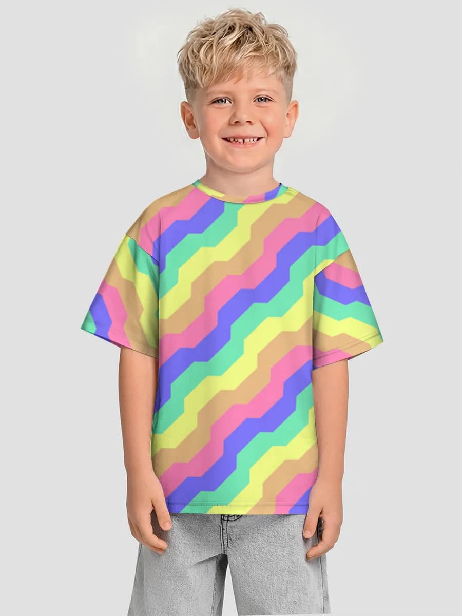 Boys' oversized cotton T-shirt